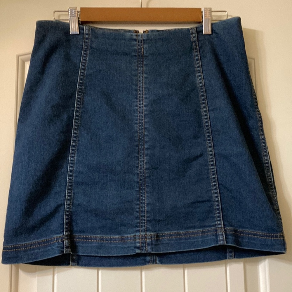 Free People Blue A-Line Mini Skirt Casual